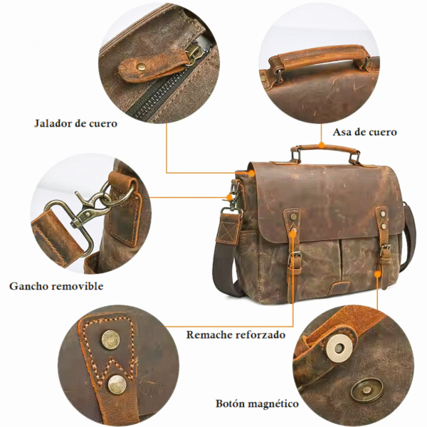 Maletín Vintage Canvas Clásico