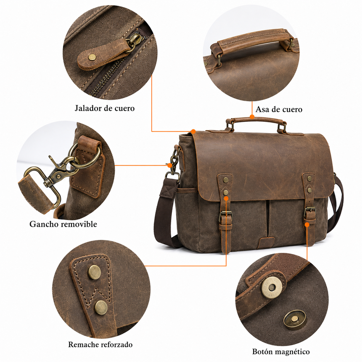 Maletín Vintage Canvas Clásico