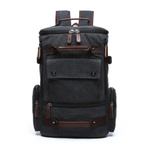 tubo negro Mochila Vintage Canvas Tribal